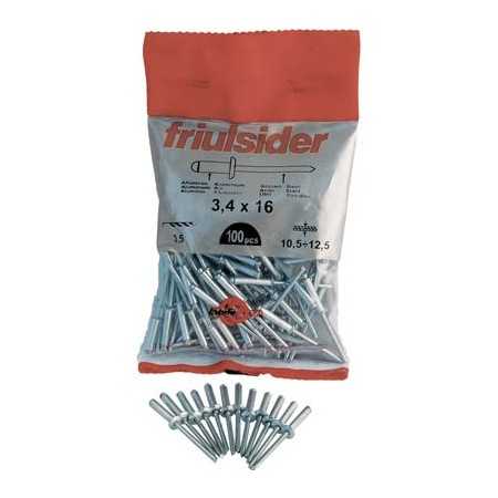 RIVETTO A STRAPPO ALLUMINIO FRIULSIDER MM. 4,0x20 PZ. 100