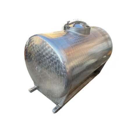 SERBATOIO IN ACCIAIO INOX AISI 316 ORIZONTALE PER STOCCAGGIO