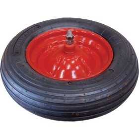 RUOTA PNEUMATICA PER CARRIOLA 3.50x8 DISCO METALLO ASSE MM.