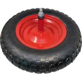 RUOTA PNEUMATICA PER CARRIOLA 3.50x8 DISCO METALLO ASSE MM.