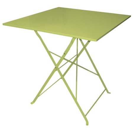 TAVOLO PIEGHEVOLE QUADRATO DI COLORE VERDE CM. 70x70x71