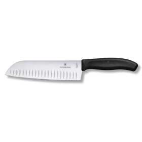 VICTORINOX COLTELLO DA CUCINA SANTOKU CLASSIC MANICO NERO LAMA