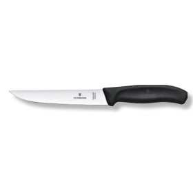 Victorinox Coltello cucina trinciante manico nero Lama liscia