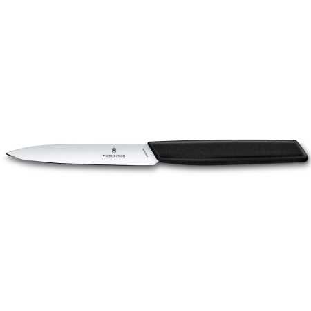 Victorinox Coltello Spelucchino Manico nero lama liscia cm. 10