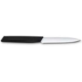 Victorinox Coltello Spelucchino Manico nero lama Seghettata cm.