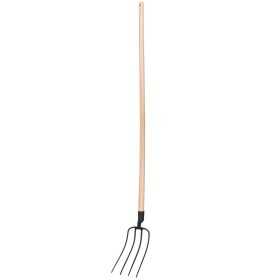 STOCKER FORCA A 4 DENTI TONDI CON MANICO IN LEGNO CM. 140