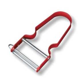Victorinox Pelaverdure in alluminio rex rosso lama dritta inox