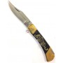 POCKET KNIFE IN BRASS CUT WHITE 20 LARGE LEOPARD MM. 100