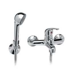 MISCELATORE GRUPPO VASCA MONOCOMANDO IN OTTONE CROMATO CON