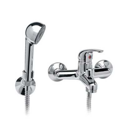 MISCELATORE GRUPPO VASCA MONOCOMANDO IN OTTONE CROMATO CON