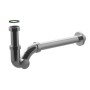 SIFONE A S IN OTTONE CROMATO SENZA PILETTA GR. 1 - 1/4 SCARICO 32×250 mm.