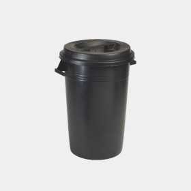 BIDONE NETTEZZA URBANA SENZA COPERCHIO lt 100 NERO
