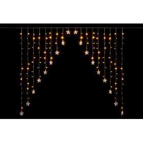 TENDA LUMINOSA NATALIZIA A STELLE 437 LED FLASH LUCE CALDA MT.
