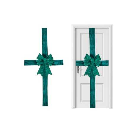 FIOCCO DI NATALE FUORI PORTA CM. 49x52 DI COLORE VERDE