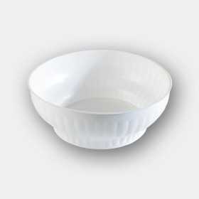 INSALATIERA IN PLASTICA COSTOLATA DIAM. 14 COLORE BIANCO