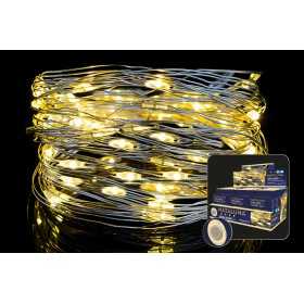 SERIE LUCI DI NATALE 80 MICROLED CALDO TRY ME A BATTERIA MT. 8