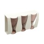 SET 3 CALICI DI VETRO M.12T1 COLORE ROSA ML. 250