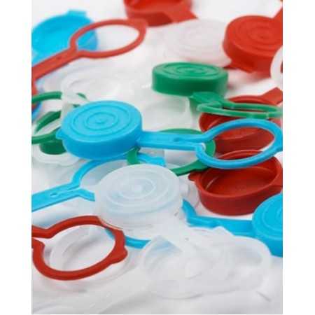 TAPPI PER BOTTIGLIE DI PLASTICA COLORI ASSORTITI PZ. 60