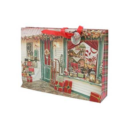 BUSTA REGALO DI NATALE GR. 210 CM. 55x24x40 DES.04