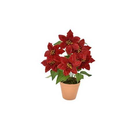 STELLA NATALE PER DECORAZIONE NATALIZIO M.19-049-4 COLORE ROSSO