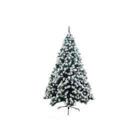 ALBERO DI NATALE ASPEN CON PUNTE INNEVATE E PIGNE RAMI 1417 CM.