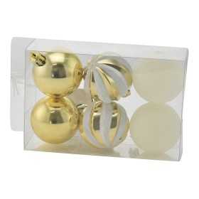 BOX 6 SFERE PALLINE DI NATALE CM. 5 DECORO LUCID/MAT COLORE ORO