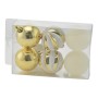 BOX 6 SFERE PALLINE DI NATALE CM. 5 DECORO LUCID/MAT COLORE ORO