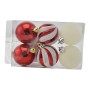 BOX 6 SFERE PALLINE DI NATALE CM. 5 DECORO LUCID/MAT COLORE