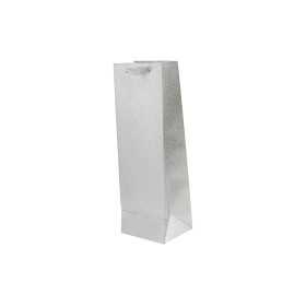BUSTA REGALO PORTA BOTTIGLIA GR. 210 CM. 12x36x10 COLORE ARGENTO