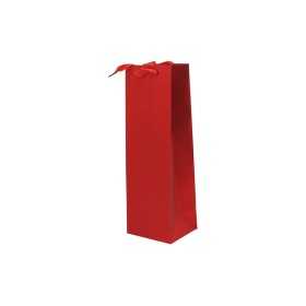 BUSTA REGALO PORTA BOTTIGLIA GR. 210 CM. 12x36x10 COLORE ROSSO