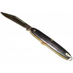 coltello temperino manico nero lama inox cm. 14 