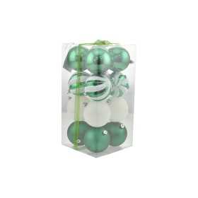 BOX 16 SFERE PALLINE DI NATALE CM. 8 DECORO LUCIDO/MAT COLORE