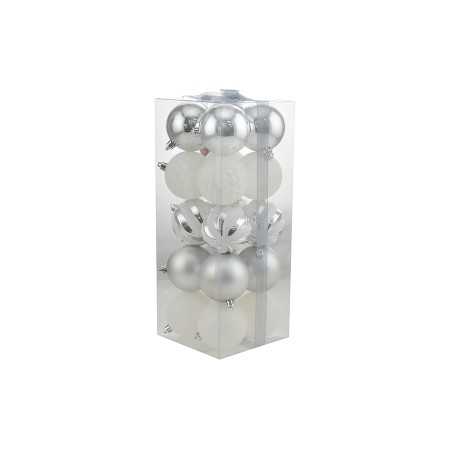 BOX 20 SFERE PALLINE DI NATALE CM. 7 DECORO LUCIDO/MAT COLORE