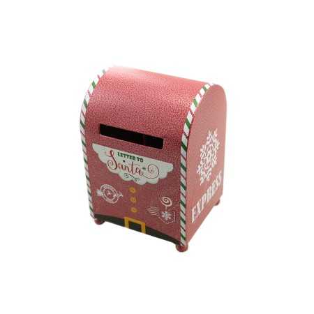 CASSETTA POSTALE NATALIAZIA DI COLORE ROSSO CM. 14x13x19