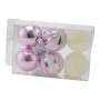 BOX 6 SFERE PALLINE DI NATALE CM. 5 DECORO LUCIDO/MAT COLORE