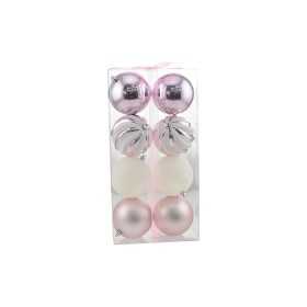 BOX 8 SFERE PALLINE DI NATALE CM. 10 DECORO LUCIDO/MAT COLORE