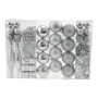 BOX MISTO 63 SFERE DI NATALE LUCIDO/MATTO COLORE ARGENTO