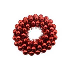 FUORIPORTA CON SFERE PALLINE DI NATALE DIAM. 33 cm. COLORE ROSSO