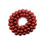 FUORIPORTA CON SFERE PALLINE DI NATALE DIAM. 33 cm. COLORE ROSSO