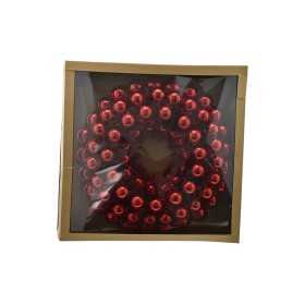 FUORIPORTA CON SFERE PALLINE DI NATALE DIAM. 56 cm. COLORE ROSSO