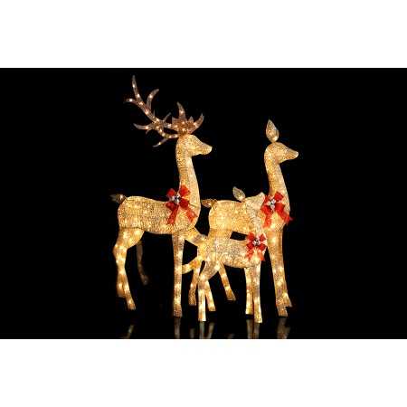 SET 3 RENNE LUMINOSE DI NATALE 360 LED IP65 PER ESTERNO