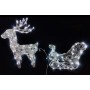 RENNA DI NATALE CON SLITTA LUMINOSA IP44 LUCE BIANCO CM.