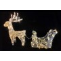RENNA DI NATALE CON SLITTA LUMINOSA LUCE CALDA CM. 90x18x55 IP44