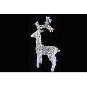 RENNA LUMINOSA DI NATALE IP44 PER ESTERNO LUCE BIANCA CM.