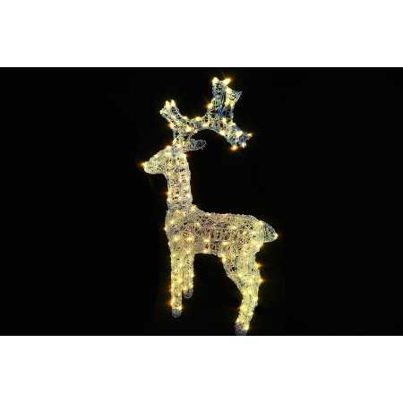 RENNA LUMINOSA DI NATALE IP44 PER ESTERNO LUCE CALDA CM.
