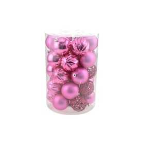 SET 34 PEZZI SFERE PALLINE PER ALBERO DI NATALE CM. 8 COLORE