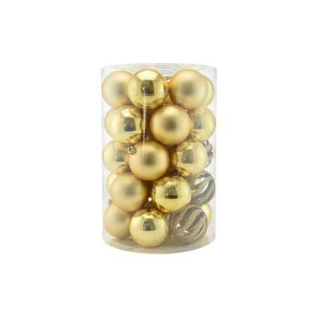 SET 34 PEZZI SFERE PALLINE PER ALBERO DI NATALE CM. 8 COLORE ORO
