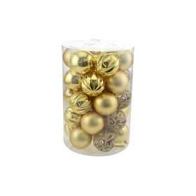 SET 34 PEZZI SFERE PALLINE PER ALBERO DI NATALE CM. 8 COLORE ORO