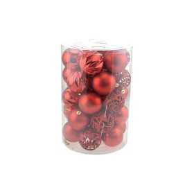 SET 34 PEZZI SFERE PALLINE PER ALBERO DI NATALE CM. 8 COLORE