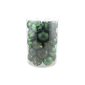 SET 34 PEZZI SFERE PALLINE PER ALBERO DI NATALE CM. 8 COLORE